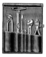 Werkzeugtasche mit Glaserwerkzeugen